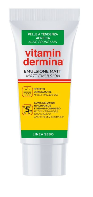 Vitamindermina Sebo Emulsione Mattino Riequilibrante per Pelli Grasse e a Tendenza Acneica 40 ml